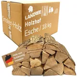 Landree Smoker Holz Esche Ash-Tree 18 kg - 20 cm Scheitlänge, für Smoker, Lagerfeuer & Grill, kammergetrocknet, Kaminofen Holz, Smoker Holz vom Familien-Holzhof aus Schleswig Holstein