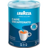 Lavazza Caffé Decaffeinato Kaffee, gemahlen Arabica- und Robustabohnen mild 250,0 g