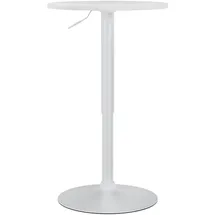 CLP Stehtisch rund höhenverstellbar Ø 52 cm Weiß