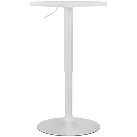 CLP Stehtisch rund höhenverstellbar Ø 52 cm Weiß