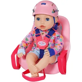 BABY BORN Puppenfahrradsitz bunt rosa