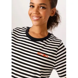 Aniston CASUAL T-Shirt Schwarz/Orange/Gelb 40