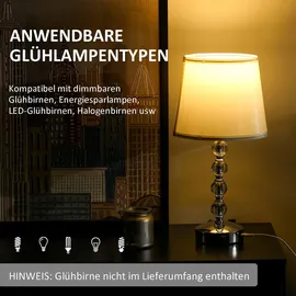 Homcom Tischlampe Silber