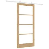vidaXL Haustür Schiebetür ORKDAL Natur 93 x 202 cm Massivholz Kiefer und Glas (1-St)