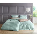 LEONIQUE Bettwäsche "Malia in Gr. 135x200 oder 155x220 cm", grün (jade), B/L: 135cm x 200cm, 1 Stk., 1 Stk., Mako-Satin, B/L: 80cm x 40cm, 2 Stk.