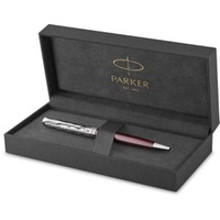Parker Kugelschreiber Sonnet Premium Metal und Red, C.C., rot/silber, Metall, Schreibfarbe schwarz