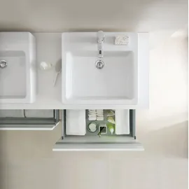 Duravit Ketho Waschtischunterschrank wandhängend 1400x426x550 mm, 2 Auszüge, KT6697B1818,