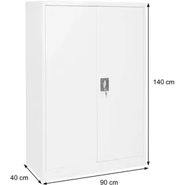 MCW Aktenschrank 90 x 140 x 40 cm weiß