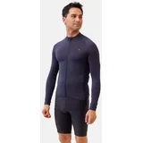 Danish Endurance Langarmshirt Aero LS Cycling Jersey in marineblau - M