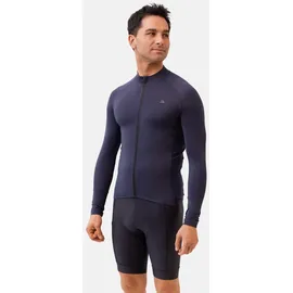 Danish Endurance Langarmshirt Aero LS Cycling Jersey in marineblau - M
