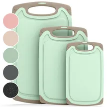 Blumtal Schneidebrett-Set Kunststoff 3 25 x 0,75 cm Grün