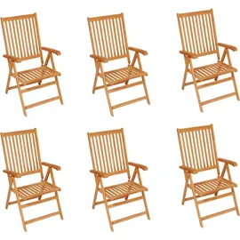 vidaXL Gartenstuhl 60,7 x 93,9 x 32,9 cm grün 6 St.
