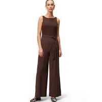 Zero Relaxed Fit Jumpsuit mit Viskose-Anteil und Taillenband, Mittelbraun,
