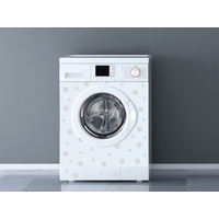 Oedim Waschmaschinenvinyl mit Punkten grau und dekorativ für Waschmaschine, Dekoration für Küche, Waschmaschinenaufkleber