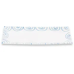 Gmundner Keramik Blaugeflammt, Platte rechteckig (36x15cm)