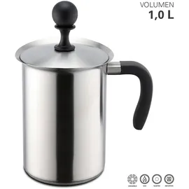 Gravidus Edelstahl Milchaufschäumer Aufschäumbecher Milchkanne induktionsgeeignet 1000ml