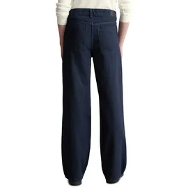 Marc O'Polo Weite Jeans MARC O'POLO DENIM "aus Bio-Baumwolle ohne Stretch", Damen, Gr. 29, Länge 30, blau (dunkelblau), Obermaterial: 100% Baumwolle, unifarben, normal, Jeans