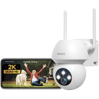 GNCC GK1Pro WLAN IP-Überwachungskamera Aussen PTZ 360° Outdoor 2.4 Ghz - 2K Kamera Überwachung Bewegungserkennung farbige Nachtsicht, IP66 wasse...
