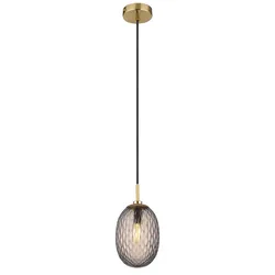 Deckenleuchte Pendelleuchte Hängeleuchte Esszimmerlampe Goldfarbe rauchfarben