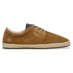 Pepe Jeans für Herren. PMS10336 Tourist West braune Leder Blücher Schuhe (40), Wohnung, Wildleder, Schnürsenkel, Lässig