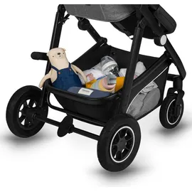 lionelo BIANKA Kinderwagen 3 in 1 bis 22 kg Babywanne Autositz Zusammenlegbar, Reise-System, Einstellung der Rückenlehne, Räder 360o Stoßdämpfer, Verdeck XXL