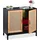 Relaxdays Sideboard 80 x 76 x 39 cm Mehrfarbig