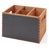 HENDI Besteckkorb mit Kreidetafeln 21 x 15 x 15 cm Holz