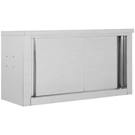 vidaXL Wandhängeschrank mit Schiebetüren 90×40×50 cm Edelstahl