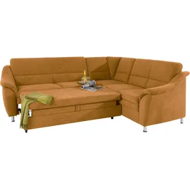 Home Affaire Ecksofa HOME AFFAIRE "Cardoso L-Form", gelb (mais), B:249cm H:90cm T:209cm, Luxus-Microfaser Lederoptik (100% Polyester);Luxus-Microfaser (100% Polyester);Luxus-Microfaser ALTARA NUBUCK (100% Polyester);Struktur (100% Polyester), Sofas, Ecksofa,