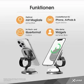Xlayer MagFix Pro 3 in 1 Wireless Travel Charger