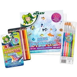 JOLLY 19-teiliges Mal-Set »Supersticks Aqua« türkis