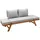 Dehner Sofa Macao Gartenliege 196 x 75 x 70 cm Braun/Grau
