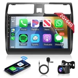 2G+64G Wireless Carplay Android 13 Autoradio 2 Din für Suzuki Swift 2003-2010 mit Android Auto Navi GPS WiFi 10 Zoll Autoradio mit Mirror Link Bluetooth FM/RDS Radio DAB/OBD/DVR/EQ/SWC Rückfahrkamera