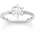 weißem Stein im Brillantschliff Recyceltes Sterling Größe 54