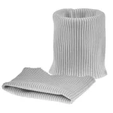 maDDma Stoff 1 Paar Strick-Bündchen Set 2 Ärmelbündchen elastisch, Farbwahl, hellgrau grau