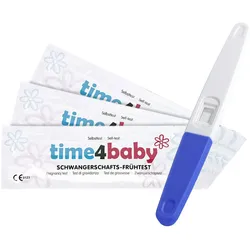 time4baby Mittelstrahl Schwangerschaftstest 10 miu/ml - Frühschwangerschaftstest 5 St