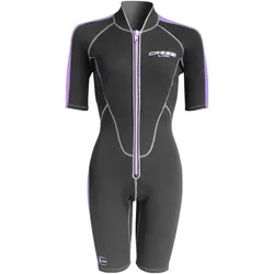Cressi - Lido - Damen - 2mm - Shorty - Farbe: Schwarz/Lilie - Größe...