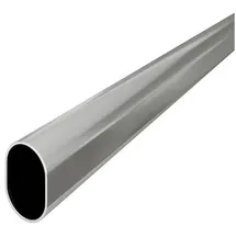MS Beschläge Bügelstange oval 30x15mm Kleiderstange verchromt Stahl Garderobenstange Schrankrohr Schrankstange Wandhalter Kleiderhalter (ohne Wandhalter, 1,15 Meter)