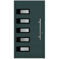 KNOCK Flügelüberdeckende Kunstoff-Haustür »Terra«, moosgrün - gruen