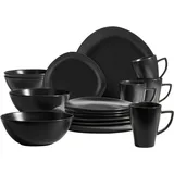 Mäser Geschirr-Set, Steinzeug Glendale Schwarz