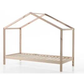Vipack Hausbett Dallas 90 x 200 cm Kiefer massiv natur beige