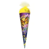 ROTH Geschenk-Schultüte klein Schmetterling 35cm rund Tüllverschluss