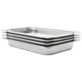 vidaXL Gastronormbehälter 4 Stk. GN 1/1 65 mm Edelstahl