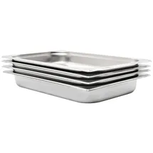 vidaXL Gastronormbehälter 4 Stk. GN 1/1 65 mm Edelstahl