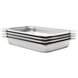 vidaXL Gastronormbehälter 4 Stk. GN 1/1 65 mm Edelstahl
