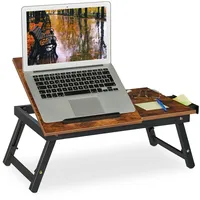 Laptoptisch klappbar Bambus Tabletttisch höhenverstellbar Notebook Betttisch