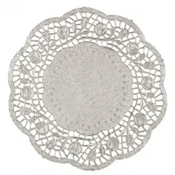 4 Kuchenunstersetzer aus Papier silber