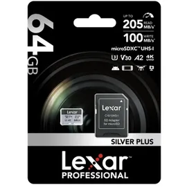 Lexar microSDXC Silver Plus UHS-I 64GB V30