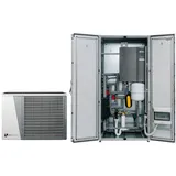 ThermCube Hybrid All-in-One Luft-Wasser Wärmepumpen System Speicheranschlüsse links ohne Speicher (nur Fühler) Wandkonsole