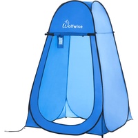 Wolfwise Pop up Toilettenzelt Umkleidezelt, Camping Duschzelt Outdoor Mobile Toilette Umkleidekabine Lagerzelt (Blau)